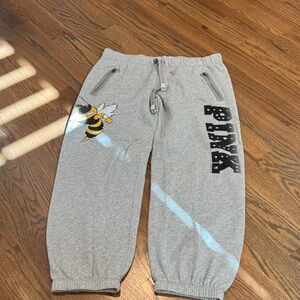 PINK Victoria's Secret Gray Kids Joggers with Bee Graphic